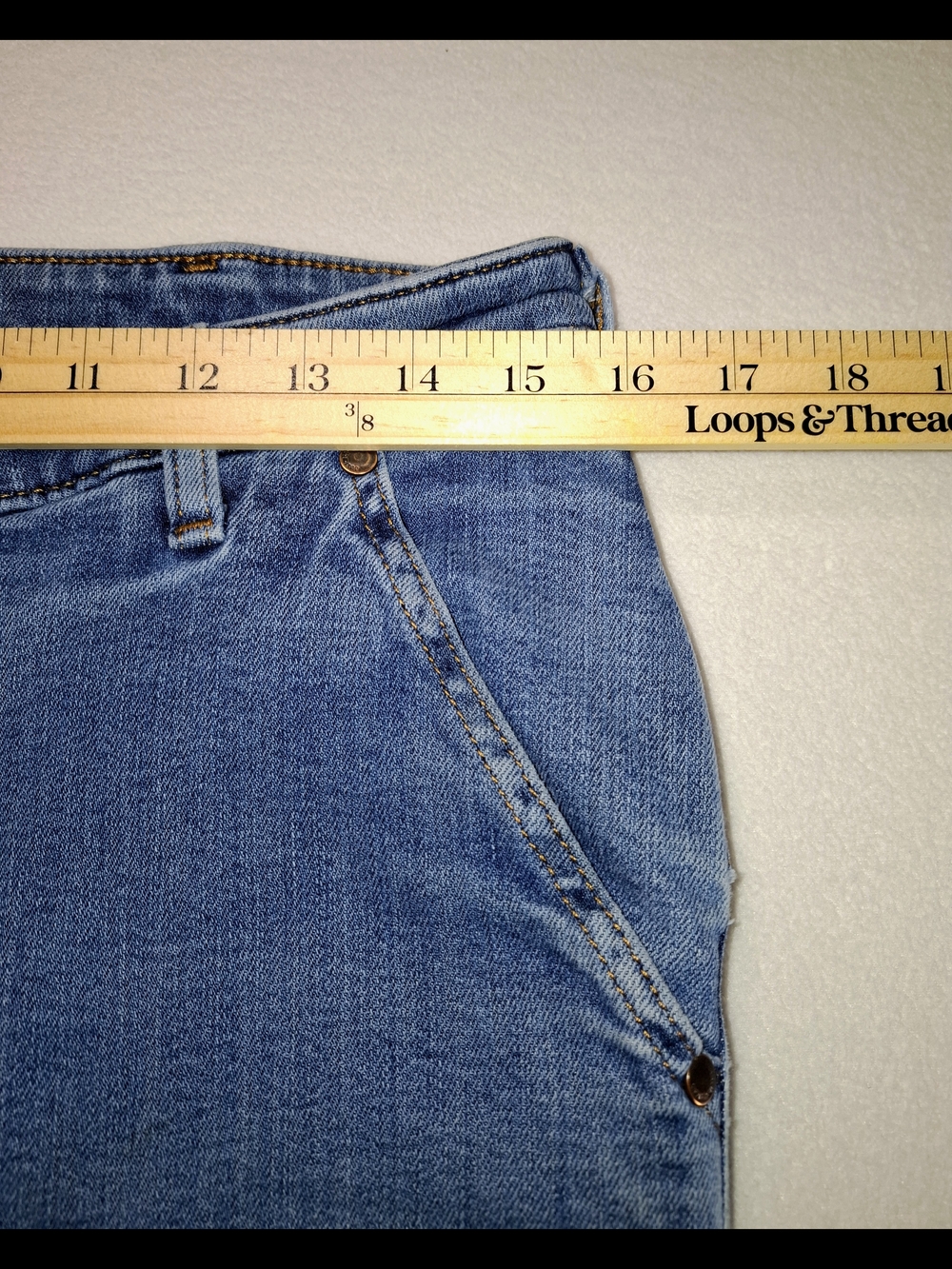 Carhartt Womens 10 Tall Light Blue Straight-Leg Carpenter Jeans - Picture 3 of 11